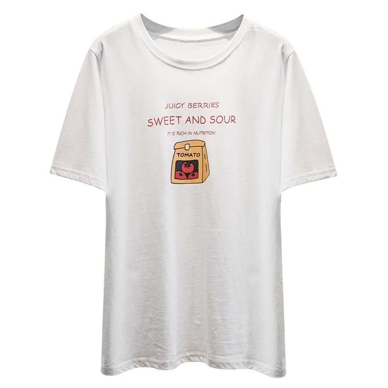 

2021 summer trend silk-printed T-shirt women's top casual plus size women's t-shirt