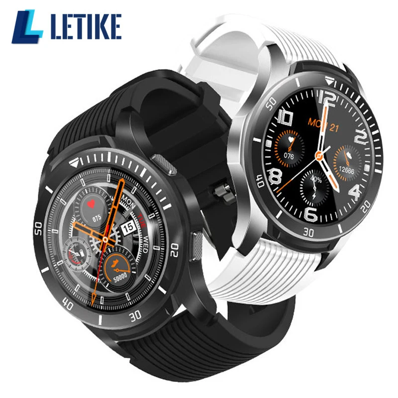 Letike GT106 мужские умные часы 1 28 &quotполный Экран сенсорный монитор сердечного ритма