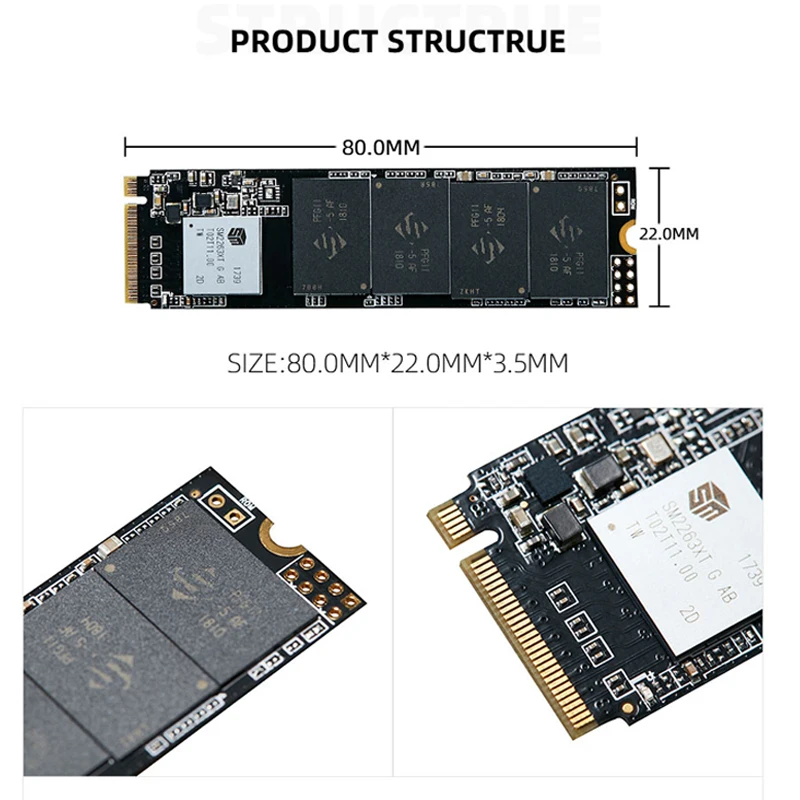 Твердотельный Накопитель ssd kingspec m2 PCI e3.0x4 nvme 256 ГБ NGFF M.2 22*80 мм express жесткий диск для
