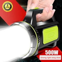 wakyme 6000mah usb charging led work light portable spotlight 500w torch outdoor camping lantern searchlight flashlight