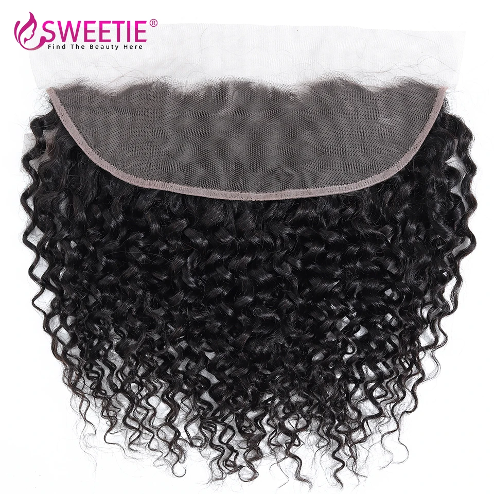 

Sweetie 3 Or 4 Bundles Brazilian Water Wave With Lace Frontal Closure, Remy 4x4 13x4 Lace Frontal With Human Hair Weave Bundles