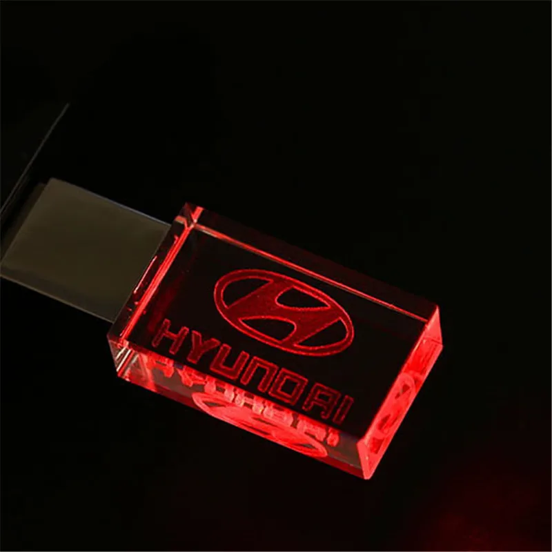 Современный Автомобильный знак логотипы кристалл+ металл USB флэш-накопитель Флешка 4 ГБ 8 ГБ 16 ГБ 32 ГБ 64 Гб 128 Гб внешний накопитель карта памяти u диск - Цвет: red