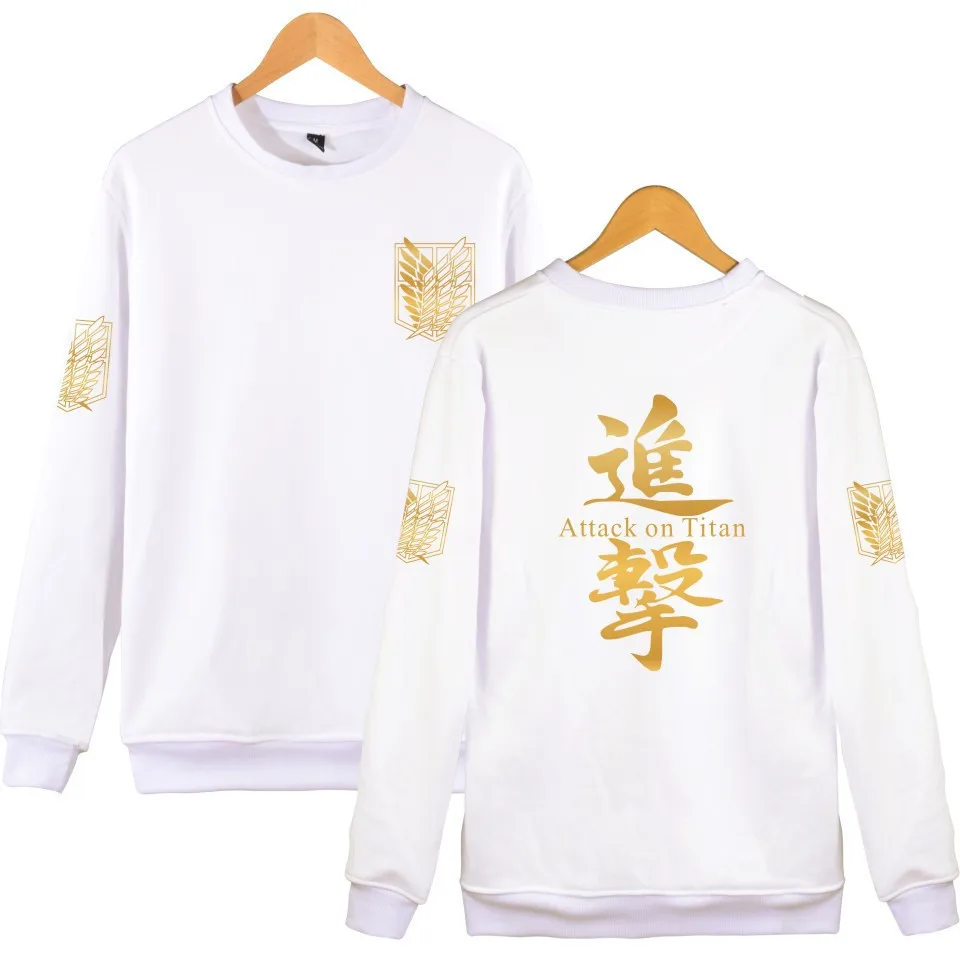 

Attack on Titan Sweatshirt Anime Shirt Sweater O-Neck Crew Neck Pullovers Cosplay Hoodie Uniform Men/Women 4XL Sweats