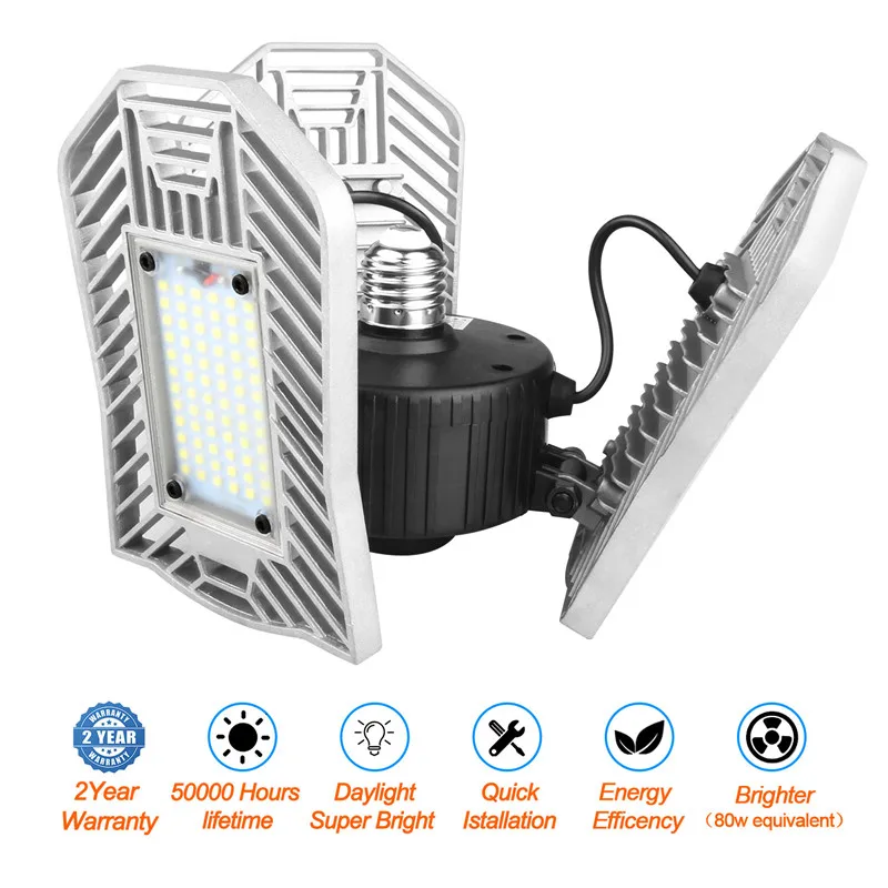 E27 Светодиодный светильник для гаража 60 Вт/80 Вт потолочный с высоким люменом SMD2836