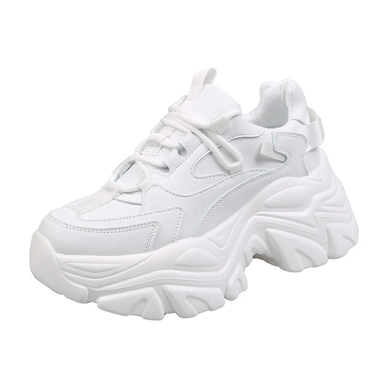 

Platform Shoes Women Casual Vulcanized Shoes New Fashion Thick Bottom Ladies Trainers Basket Femme Chunky Sneakers Women ef5srf5