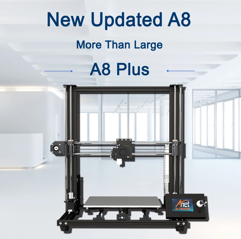 Anet A8 Plus E10 Большой размер Настольный FDM DIY 3D принтер набор Prusa i3 Impresora Imprimante простая