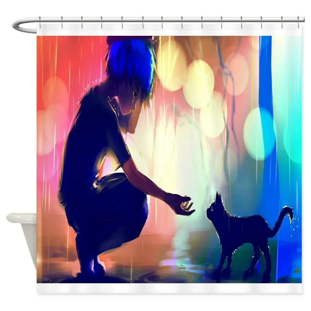 

Unique Custom Silky Cherry Decorative Fabric Shower Curtain