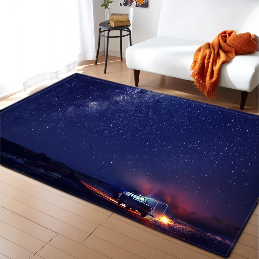 3D Universe Galaxy Carpet Living Room Home Decoration Soft Kids Rug Carpets Bedroom Dining Space Planet Area Rugs | Дом и сад