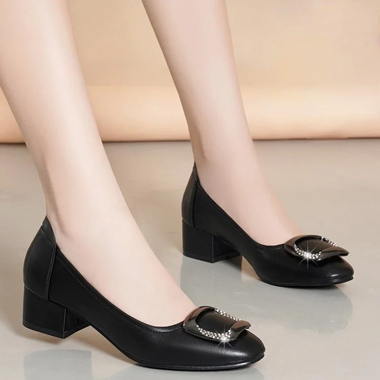 

2021 spring and autumn new women's high heels fashion women's mid-heel shoes women's loafers women's high heels