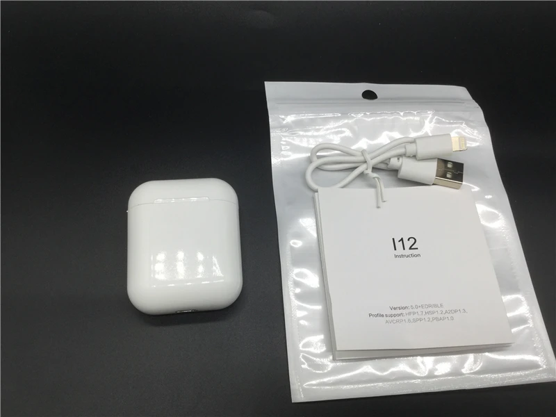 i12 ON white only Оригинальные i12 TWS беспроводные наушники Bluetooth гарнитура невидимые наушники для смартфона pk i11 i7s i20 i60 i30 - Цвет: i12 ON white only