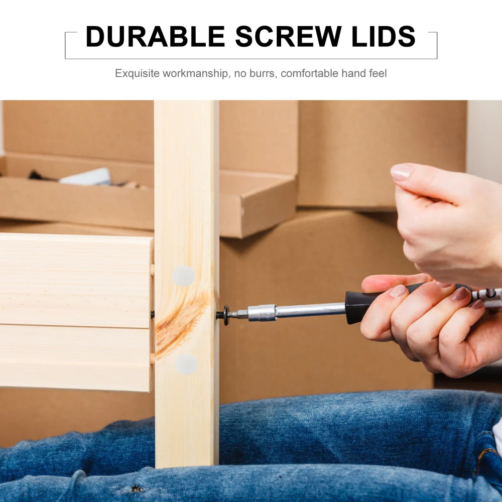 

27 Pcs 1 Bag Screw Covers Practical Screw Protection Covers (White)