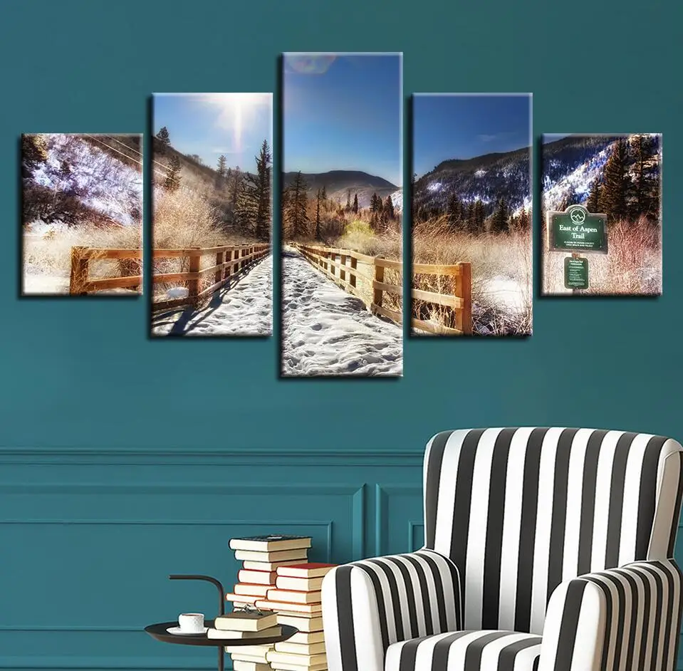 

HD Print Frame Canvas Home Decoration Wall Artwork Cuadros Modern 5 Piece Landscape Pictures Living Room Modular Painting Poster
