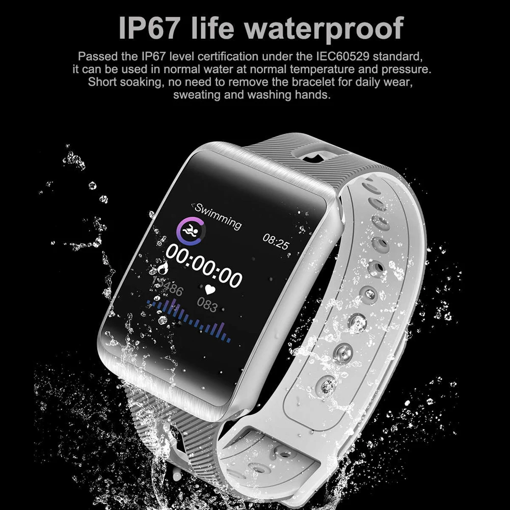 Умные часы Bluetooth 4 0 кровяное давление браслет сердечного ритма водонепроницаемые