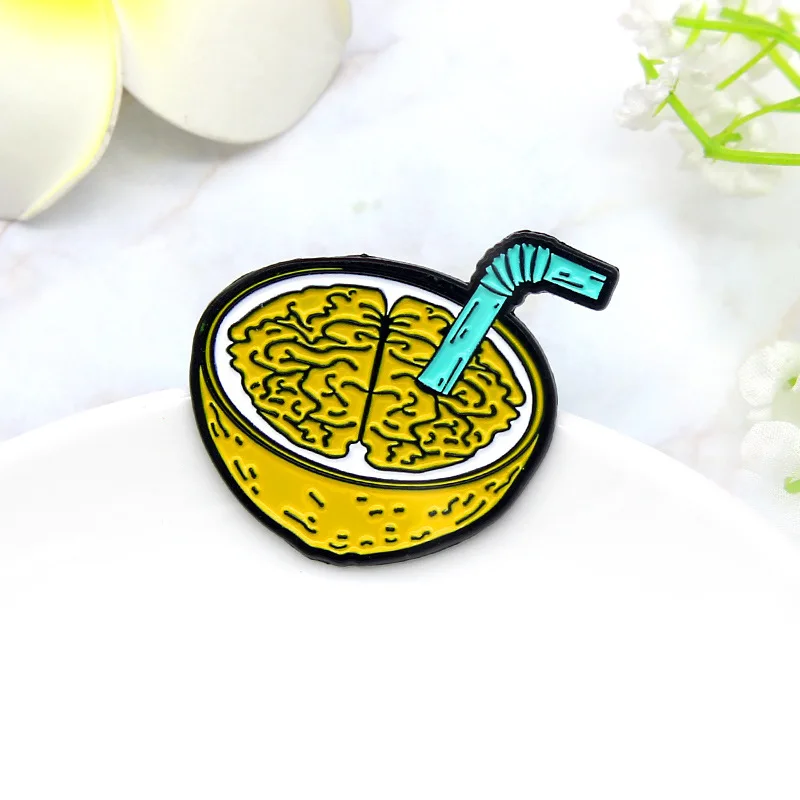 Креативная модная брошь Cartoo с изображением милой пиццы лимона еды масла капли