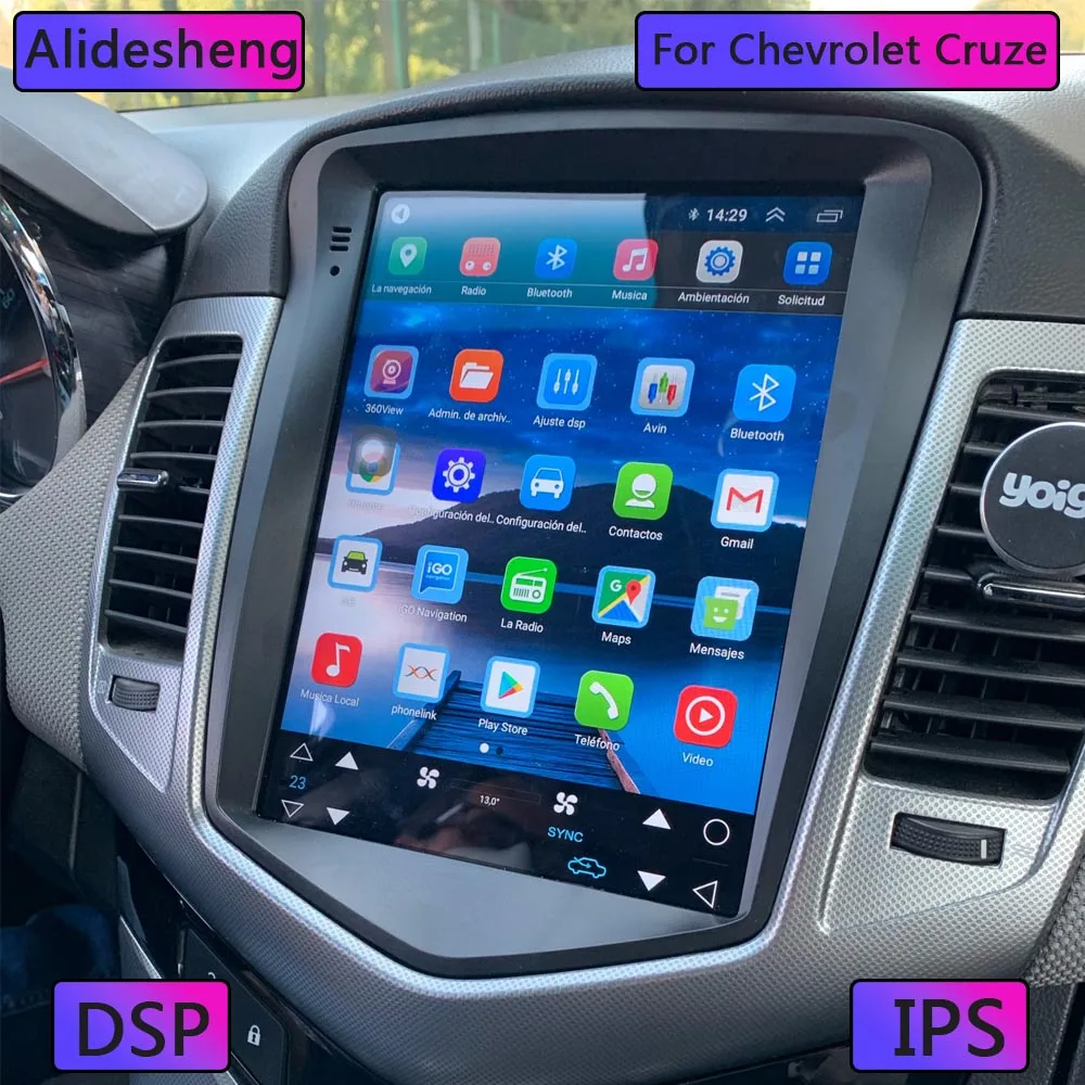 Автомагнитола для Chevrolet Cruze 2008 2009 2010 2011 2012 2013 2014 Android DSP IPS мультимедийный плеер GPS