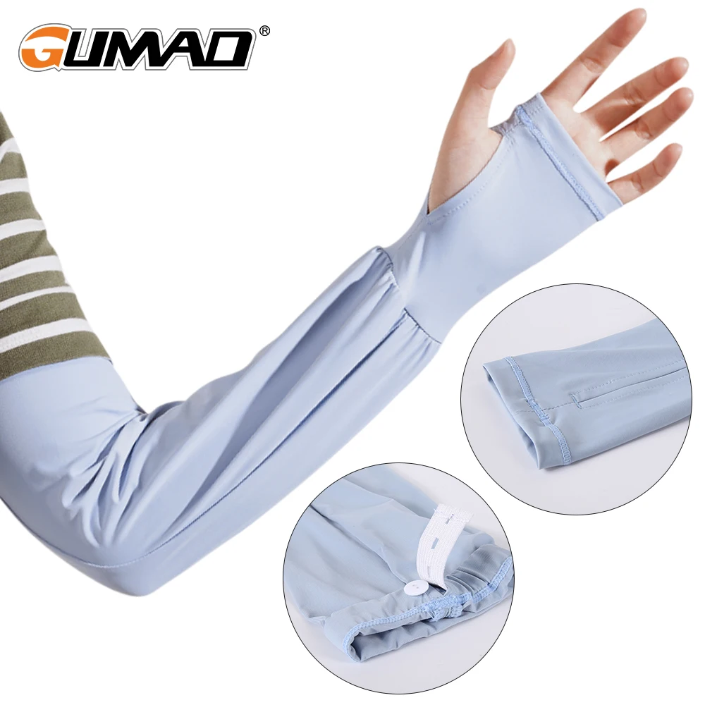 

Outdoor Sport Sun Protection Arm Sleeves Ice Cool Arm Warmers Cover Cycling Running Volleyball Cuffs Detachable Sleeve Women Men