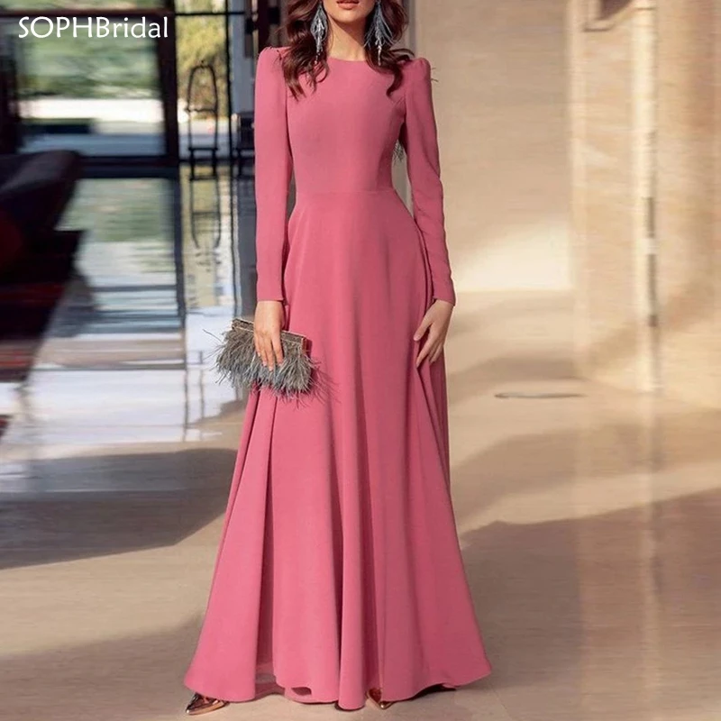 

Женское шифоновое вечернее платье с круглым вырезом