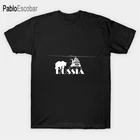 Мужская хлопковая футболка, летняя футболка с вертолетом Mi-8 и полярным медведем в России, Мужская футболка shubuzhi, большие размеры