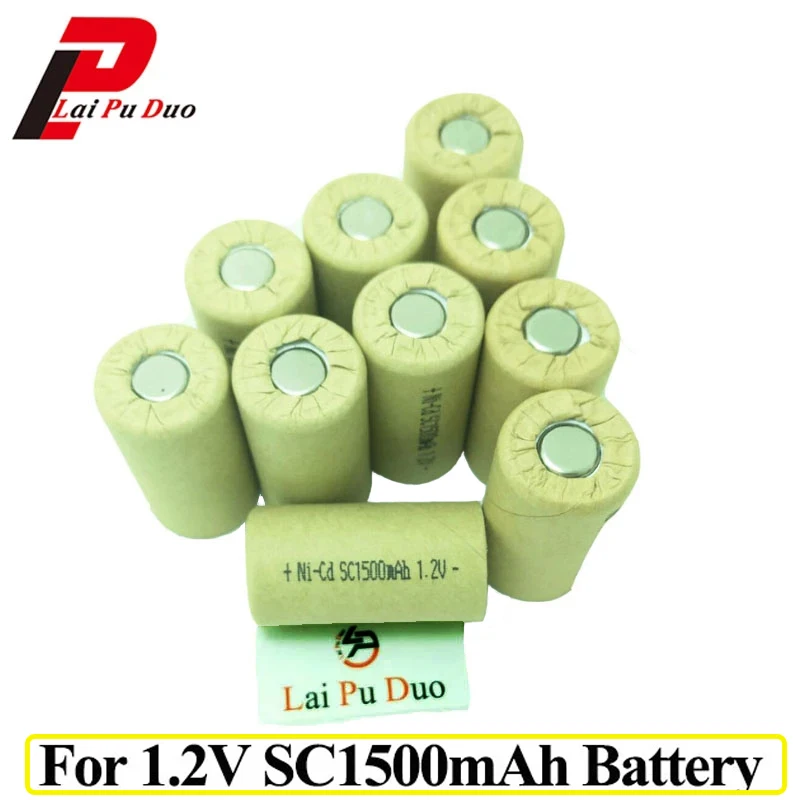 1 2 V NI CD SC1500mah 10A Батарея Перезаряжаемые высокое Мощность мА/ч.