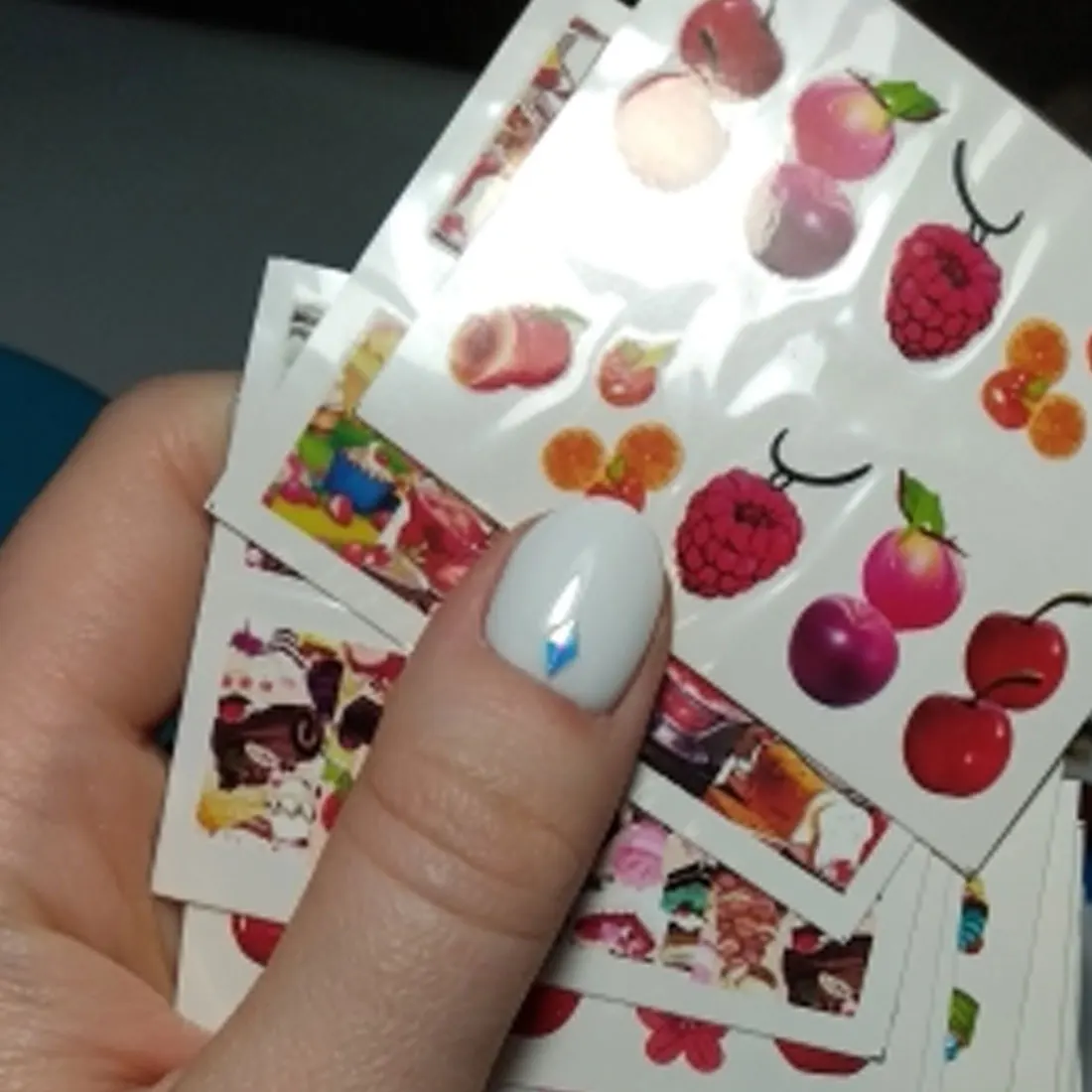 18 Sheets Mix Fruits Water Decals Nail Sticker Set Cake/Juice/Ice Cream Watermark Slider Wraps Accessories | Красота и здоровье