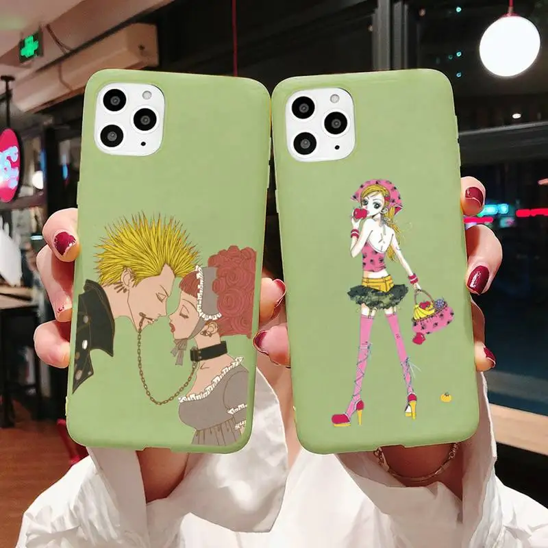 

Japan anime nana Phone Case Candy Color for iPhone 6 7 8 11 12 s mini pro X XS XR MAX Plus