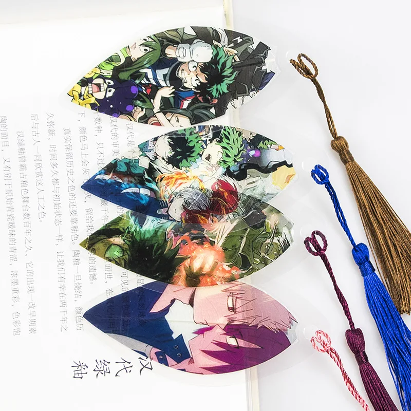 Японский аниме My Hero Academy Leaf Shape Bookmarks водонепроницаемый прозрачный ПВХ