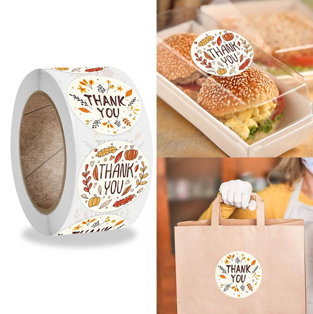 

500 шт./рулон 2,5/3,8 см завод наклейка «спасибо» на Рождество и Новый Год Вечерние подарок поздравительная открытка этикетка для украшения кава...