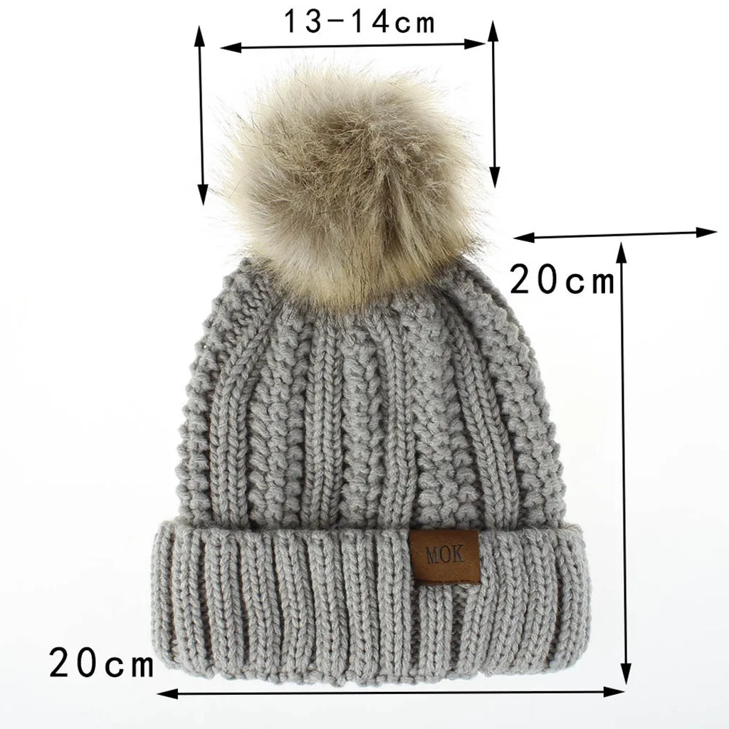 

2020 New Women Girls Keep Warm Winter Casual Knitted Hat With Pompom Wool Hemming Hat Ski Hat Winter Autumn Soft Cap sombrero