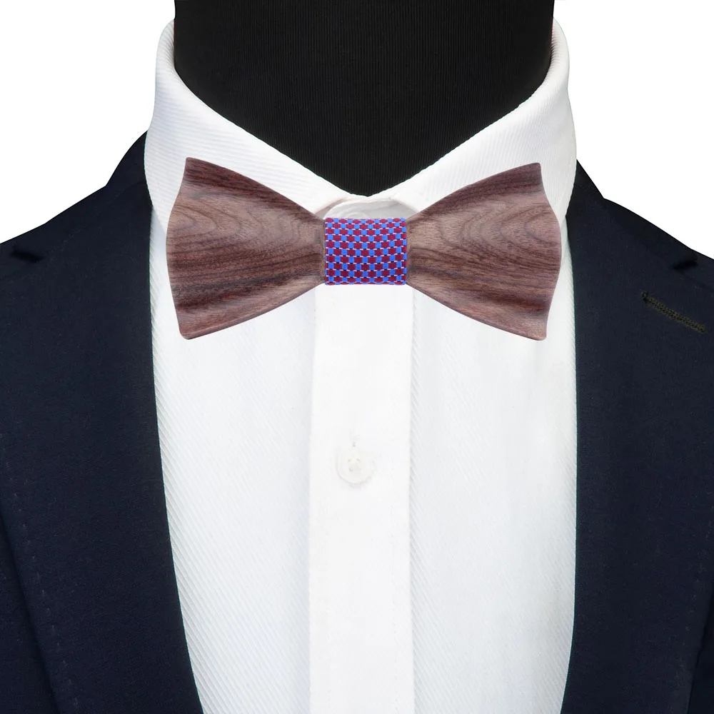 2020 новый регулируемый деревянный галстук-бабочка ручной работы серебристый