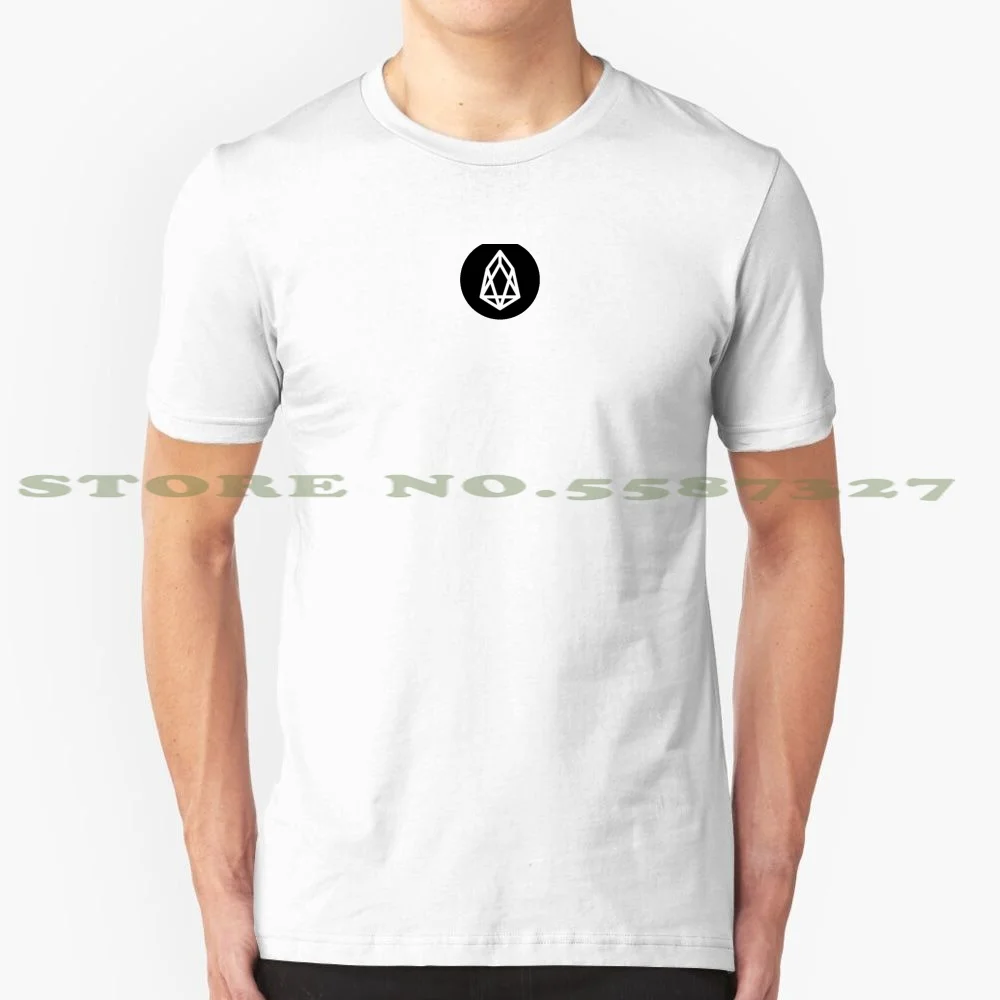 

Eos-криптоискусство-модная (маленькая) черно-белая футболка нового поколения для мужчин и женщин Eos цифровая валюта крипто-арт