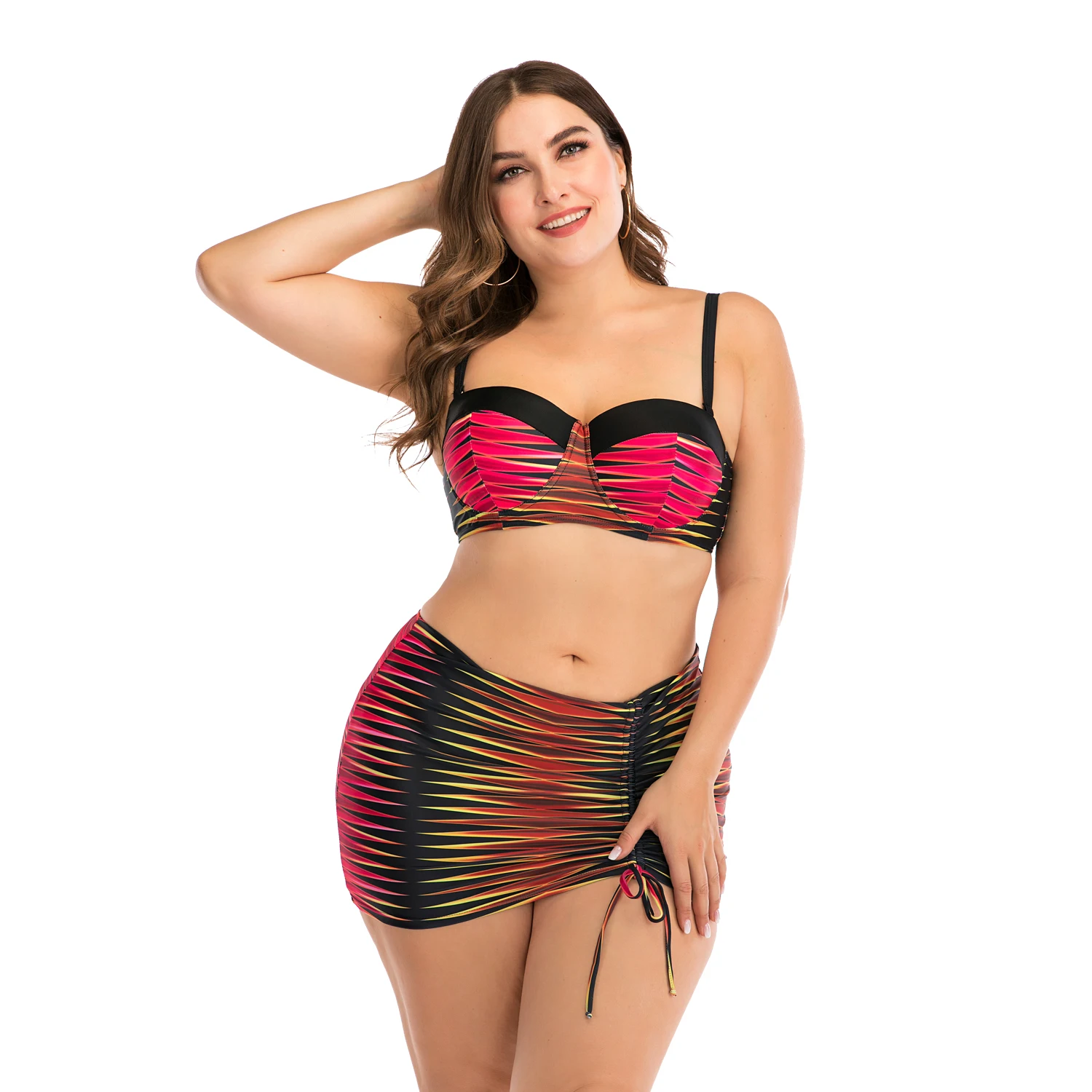 Размера плюс Для женщин купальники 2020 купальник из двух частей сексуальное