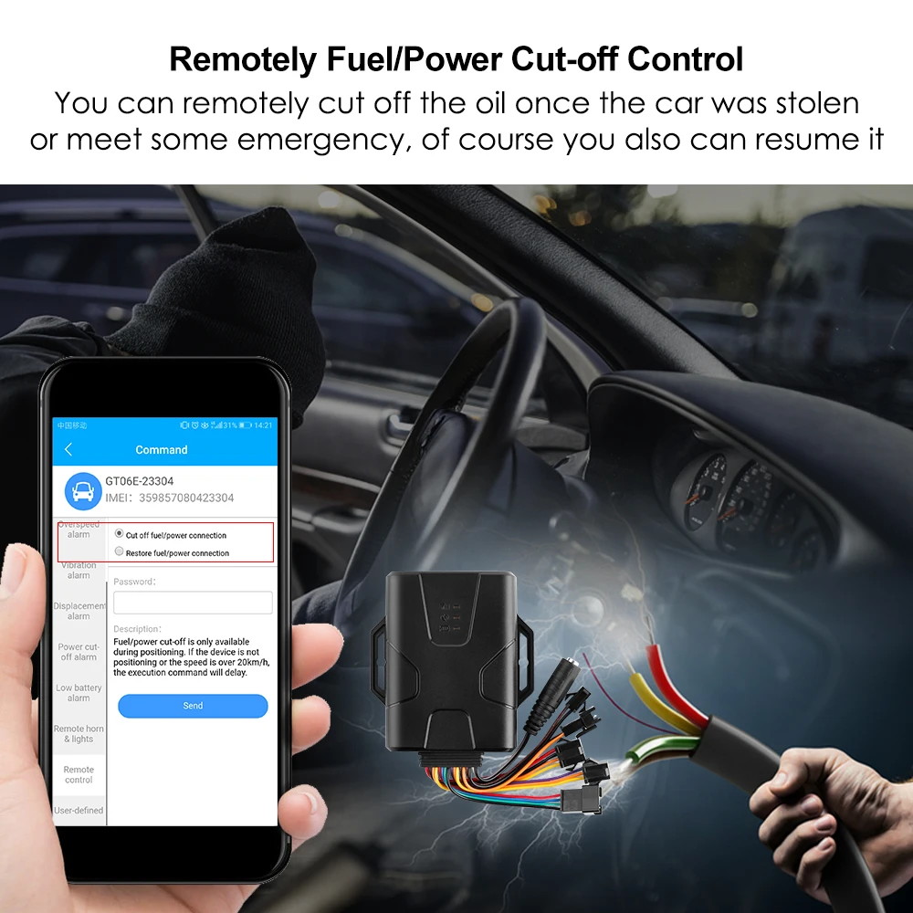 Автомобильный GPS трекер автомобильный водонепроницаемая сигнализация SOS