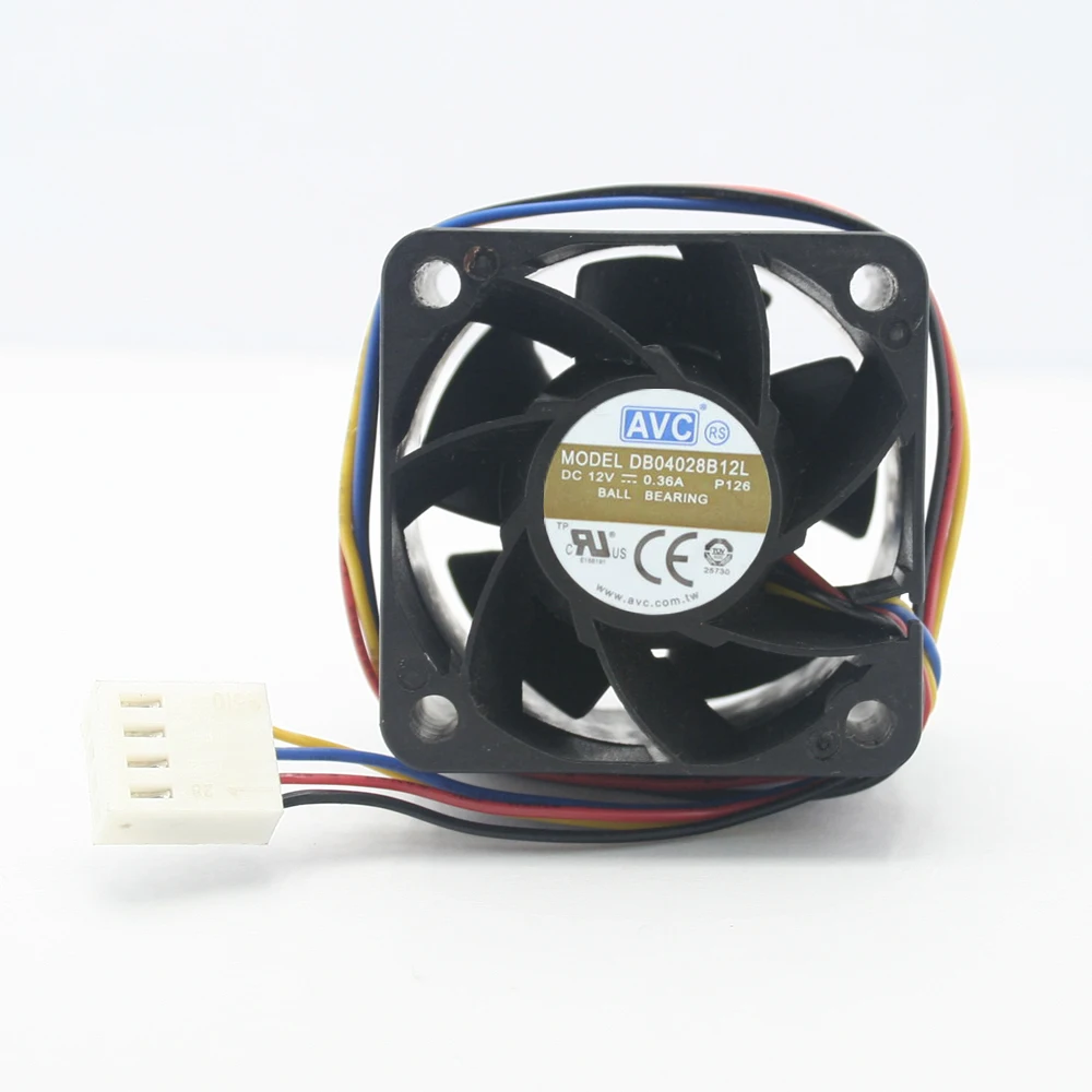 

AVC DB04028B12L DC 12V 0.36A 4cm 4028 4-wires server cooling fan