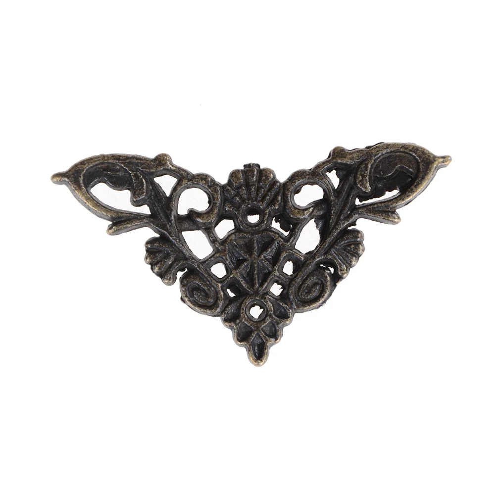 

12pcs Bronze Furniture Corner Bracket Jewelry Chest Wine Case Box Book Scrapbook Album Corner Protector Decor Hardware