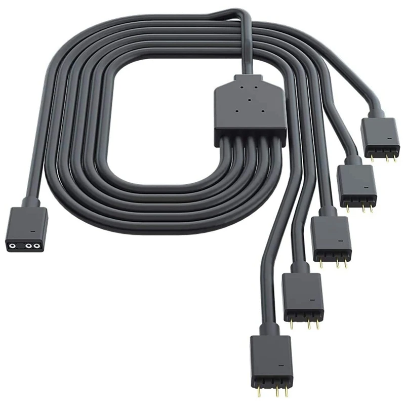 

Удлинительный кабель 1-5 ARGB, разделительный кабель 1-5 ARGB, подходит для синхронизации 3-контактного ARGB на вентиляторе шасси