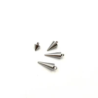 100pcs Stainless Steel Punk Conic Charms Geometry Pendent for Bracelet Necklace Jewelry Accessories DIY Making