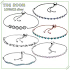 Женский браслет-змейка из серебра 100% пробы, с подвеской в виде сердца