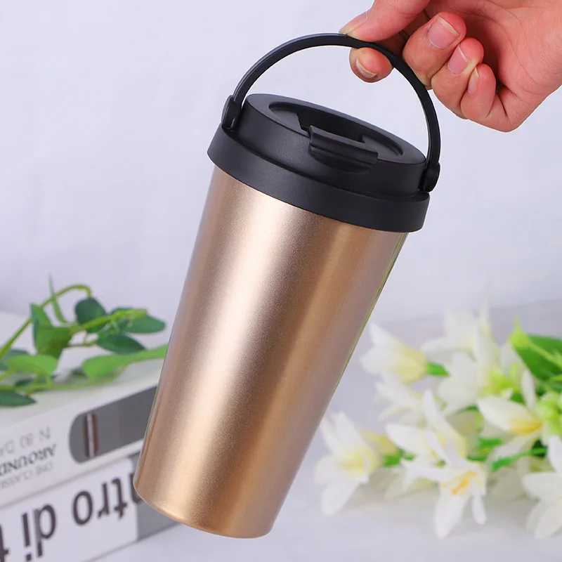 500 мл креативная 304 нержавеющая сталь кофейная Автомобильная кружка для