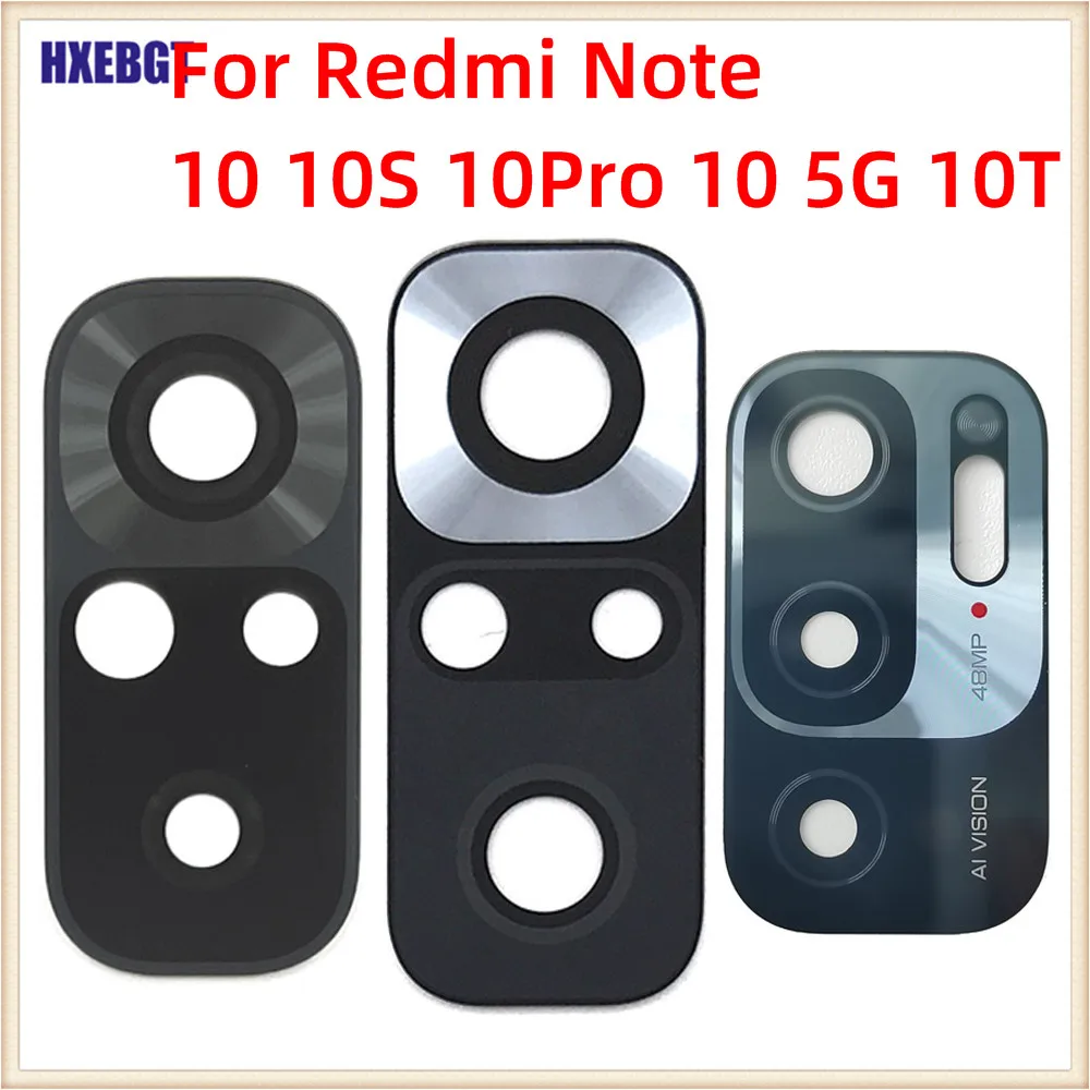 

Стеклянные линзы для задней камеры Xiaomi Redmi Note 10 ,10S 10 Pro , 10 ProMax 10T , 10 5G, 20 шт., стеклянная крышка для основной камеры + наклейка