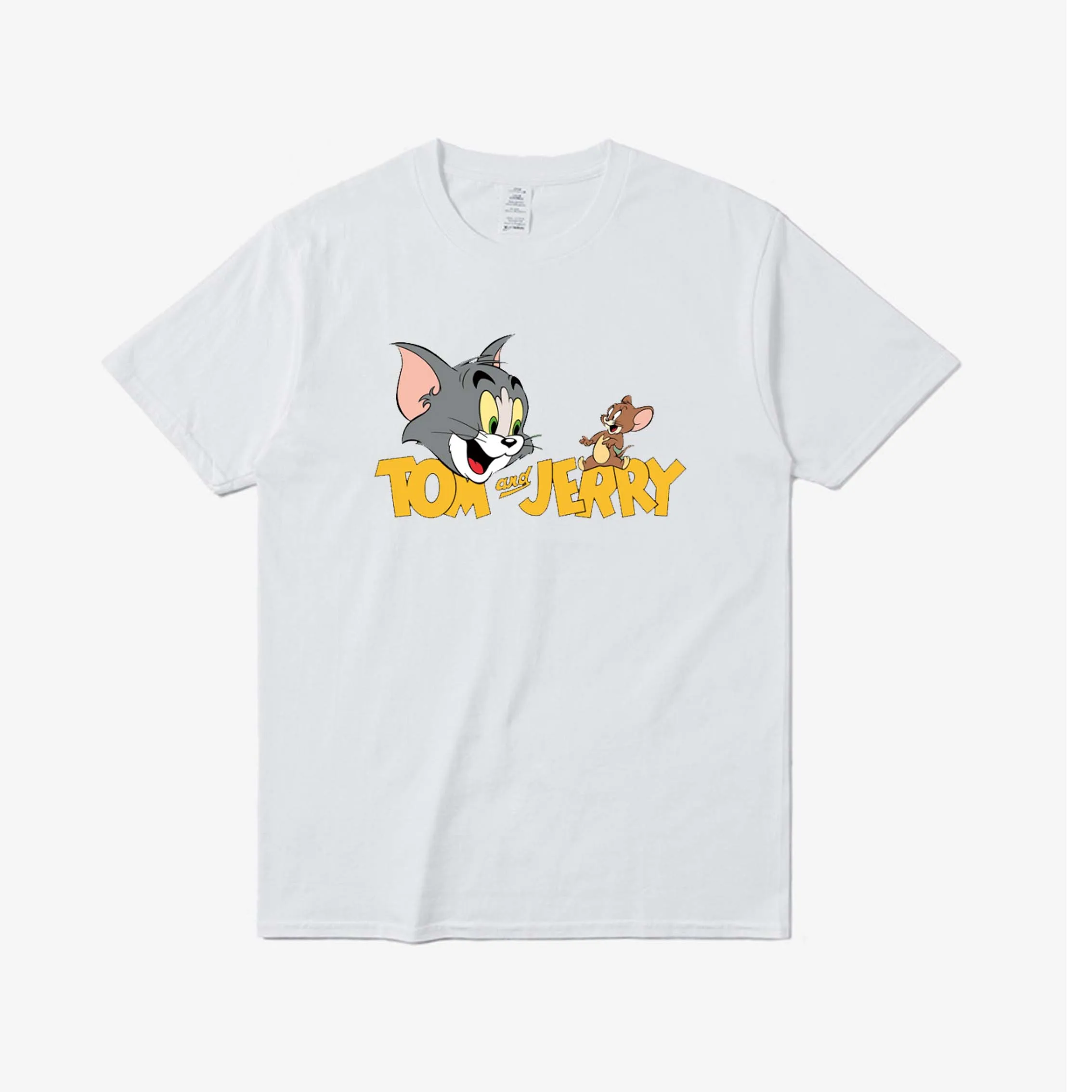

Anime Cat Tom Jerry Mouse Cute Couple Clothes Funny Cartoon Printed Men/Women's T shirt Casual Cotton Kawaii Short Sleeve Top
