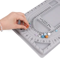 new fit diy bracelet necklace beading gray flocked bead board jewelry making organizer tray design craft measuring tool supplies