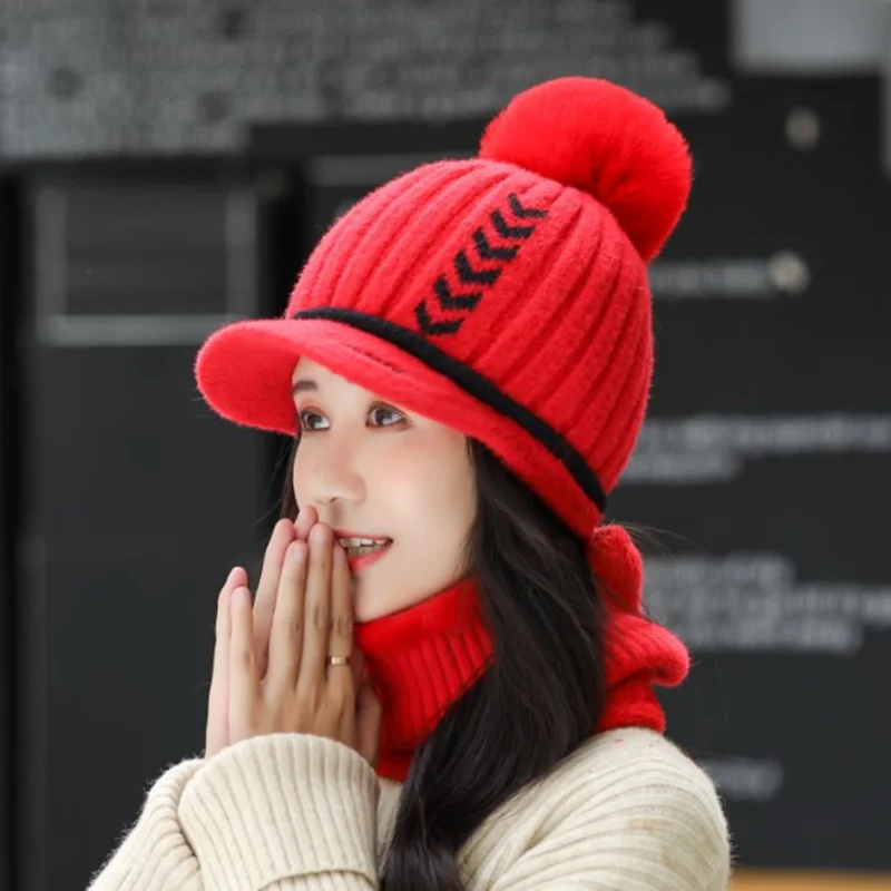 Зимняя шапка женские облегающие шапки толстые теплые шапочки зимняя вязаная