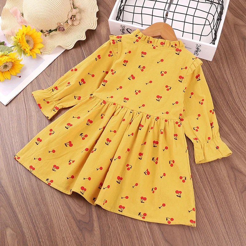 Платья для девочек 2020 Корейская версия осенней одежды маленьких новое платье