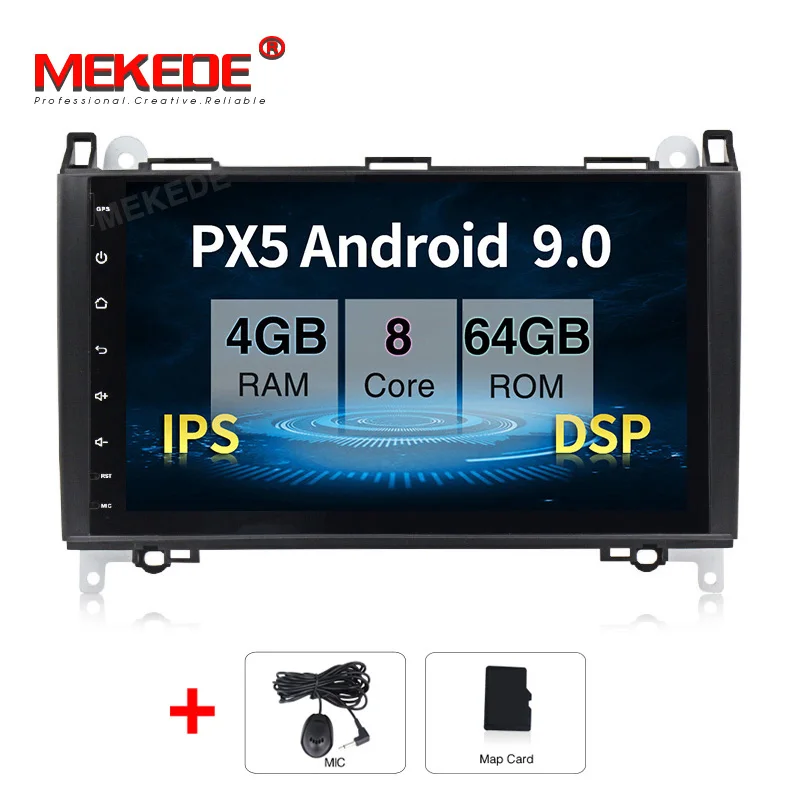 CAR DVD Ips DSP Android 9,0 4G 8 ядерный Автомобильный gps для Benz Sprinter B200 W209 W169 W245 B170 Vito W639 dvd-плеер стерео радио аудио - Цвет: CAR DVD