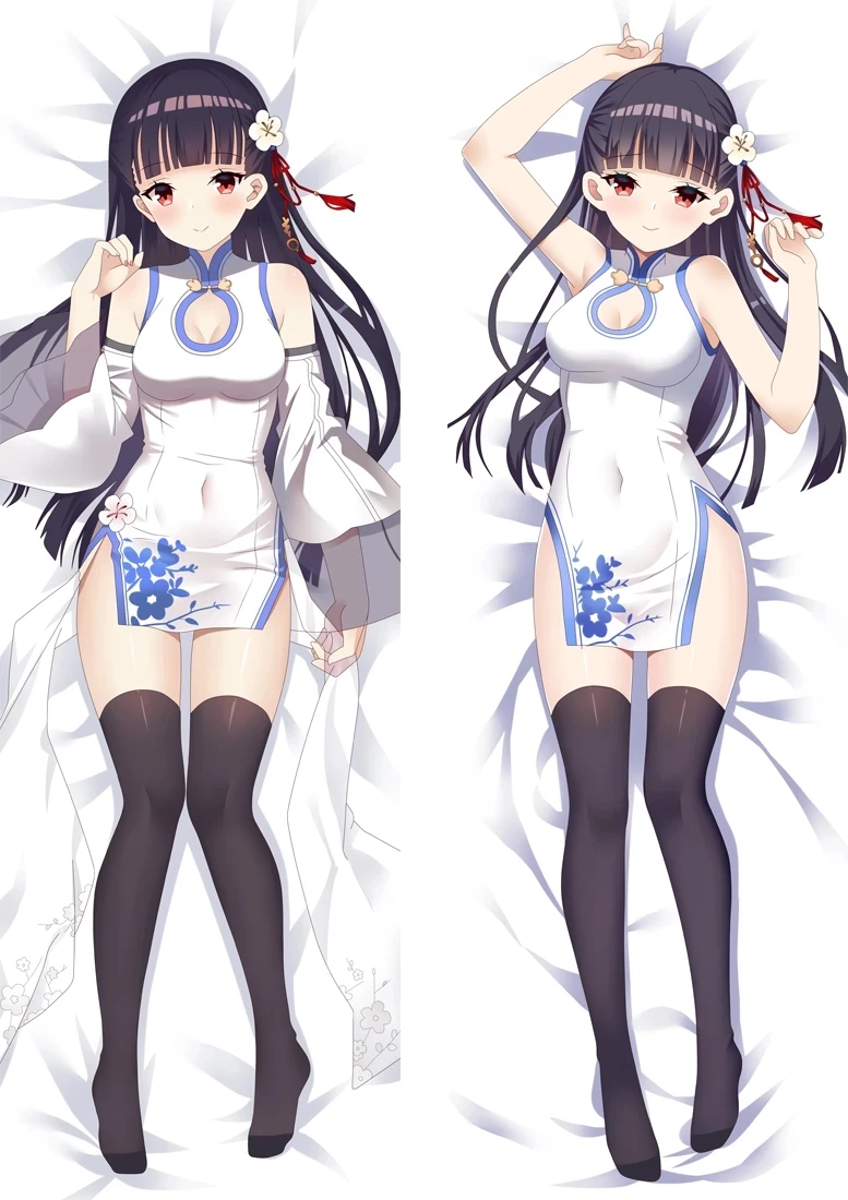 

Xmas Gift Anime ROC Yat Sen Azur Lane Cute Girl Pillow Cover Hugging Body Otaku Dakimakura Bedding Throw Pillow Case cover
