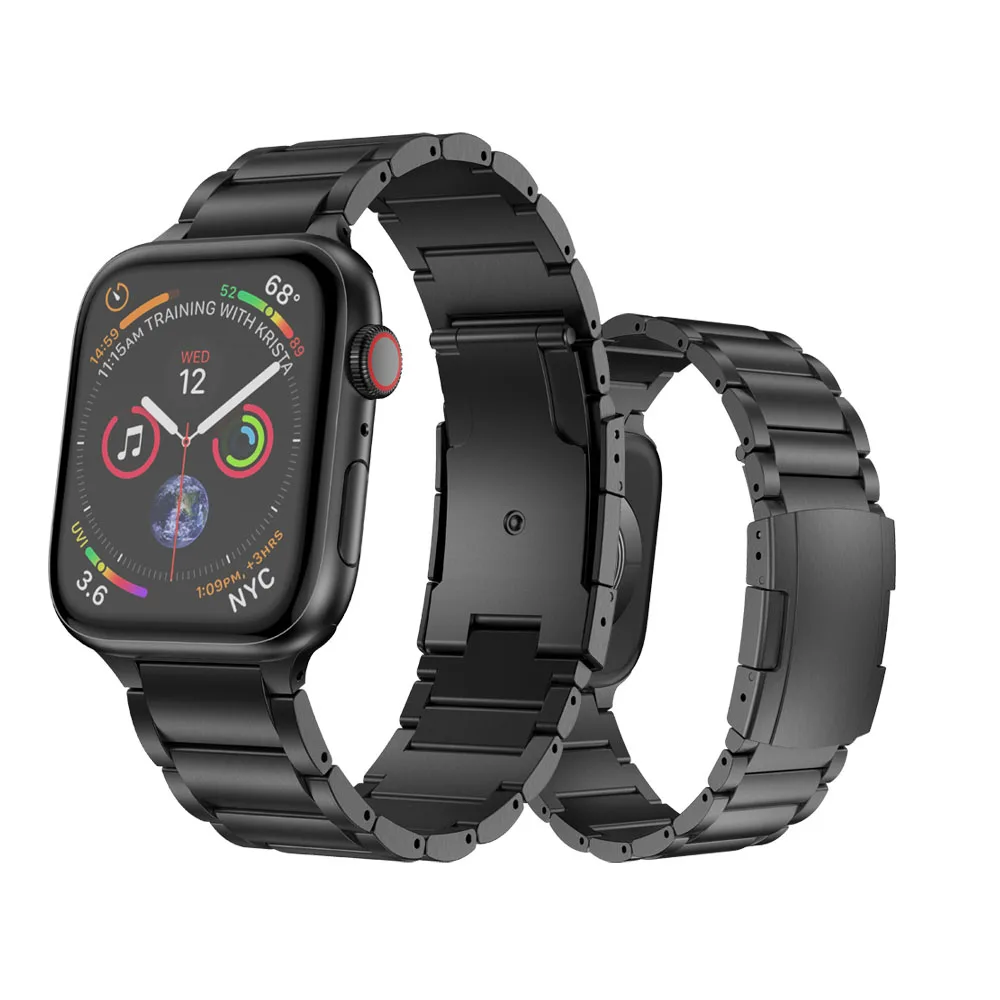 

High quality titanium alloy strap for Apple Watch 6 SE Band 44/42/40/38mm Metal Bracelet for iWatch Series 5 4 3 2 1 Watchband