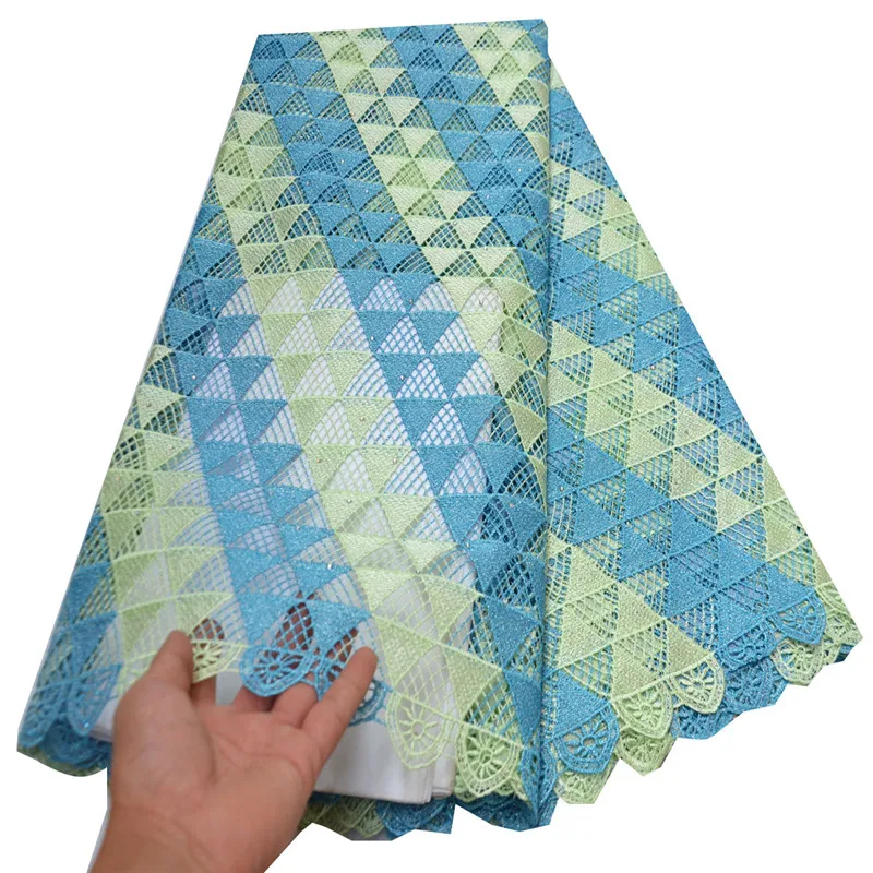 

MIQIER 2020 High Quality African nigerian tulle Lace Fabric Water Soluble Fabric Damask Lace Fabric Embroidery nigerian dress