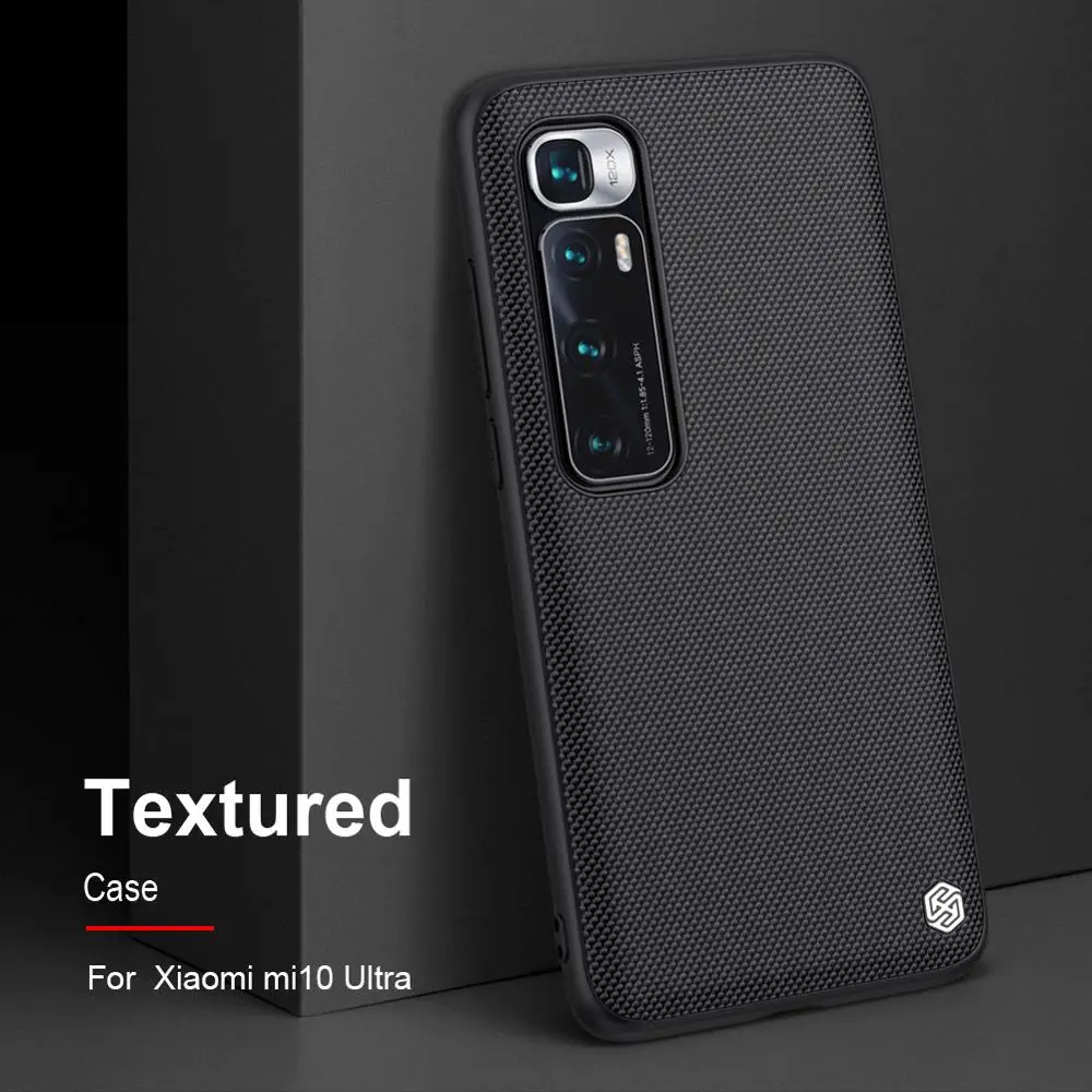 

for Xiaomi Mi 10 Ultra Textured Case Nillkin Textured Nylon Fiber case Explore back cover Non-slip durable business fit