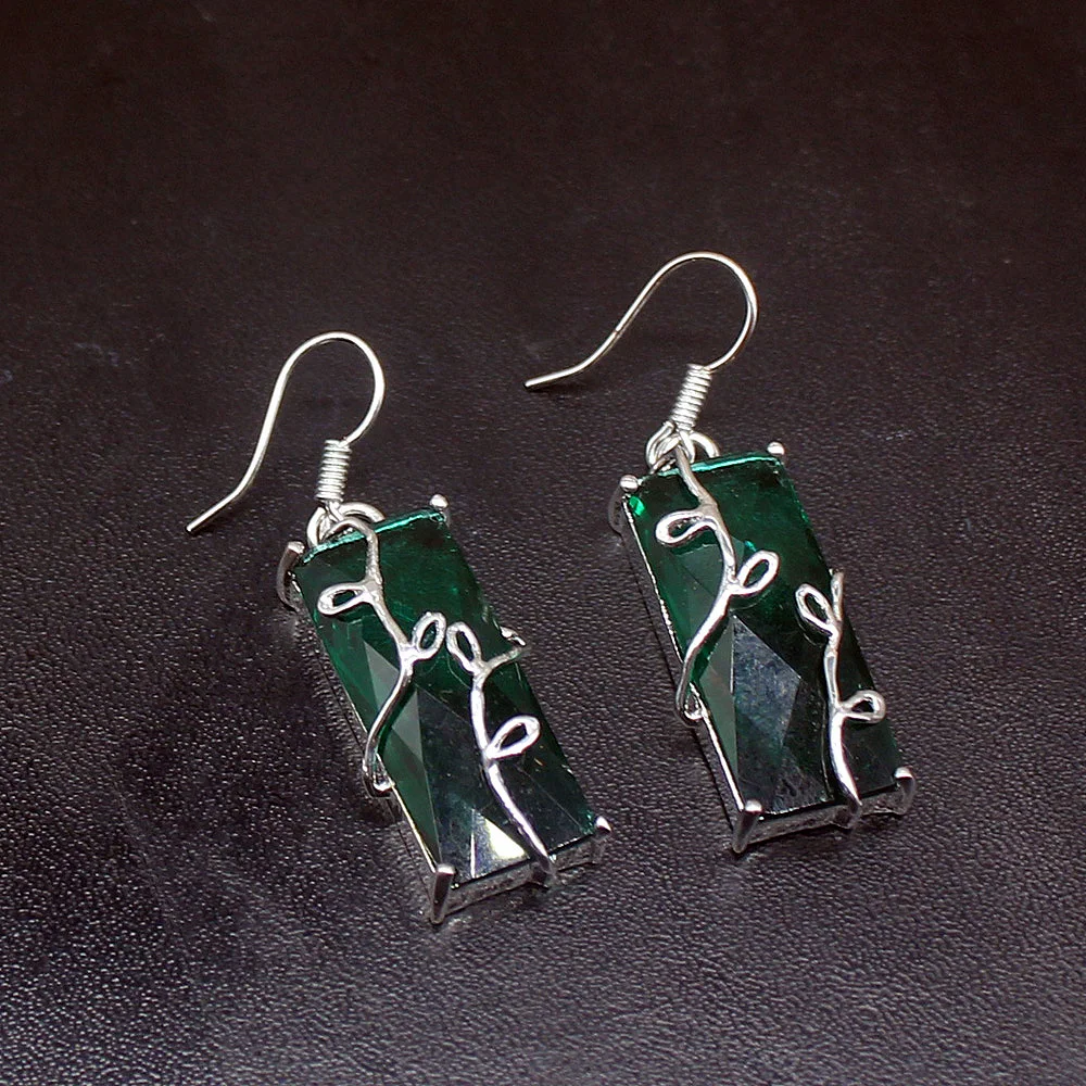 

Gemstonefactory Big Promotion Single Unique 925 Silver Amazing Green Topaz Women Ladies Gifts Dangle Drop Earrings 20212198