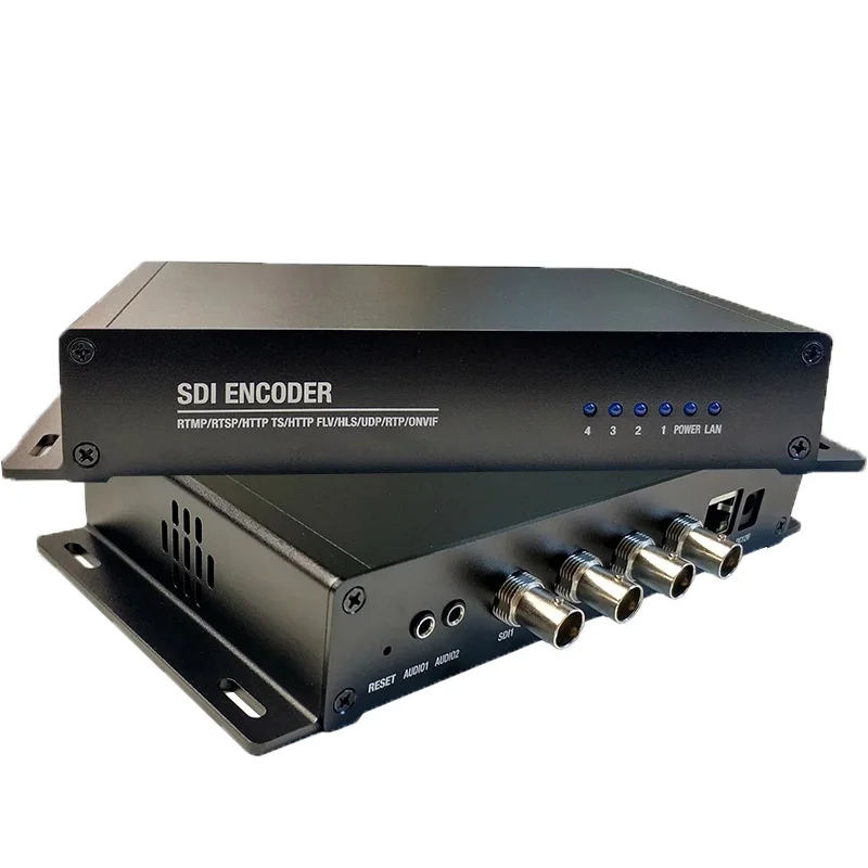4 Каналы HEVC H.265 H.264 SD HD 3G SDI для IP потокового видео в реальном времени кодер